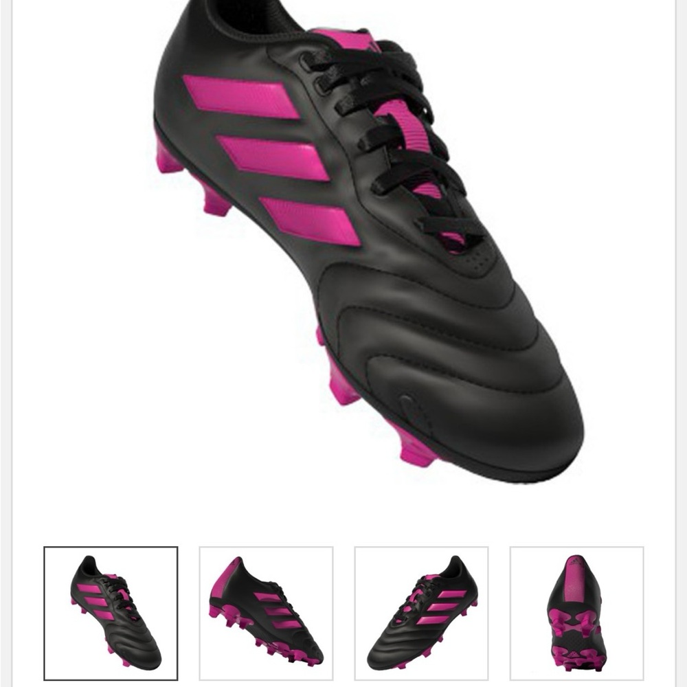 ADIDAS Kids soccer Cleats Black and Pink